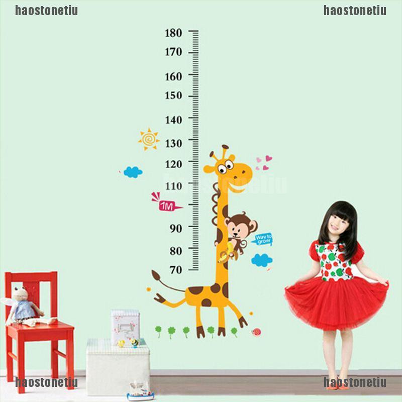 1 Thước Dán Tường Đo Chiều Cao Cho Bé Hình Hươu Cao Cổ, Hươu Cao Cổ