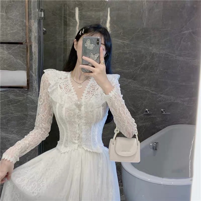 Bộ ren tiểu thư có sẵn kèm ảnh thật