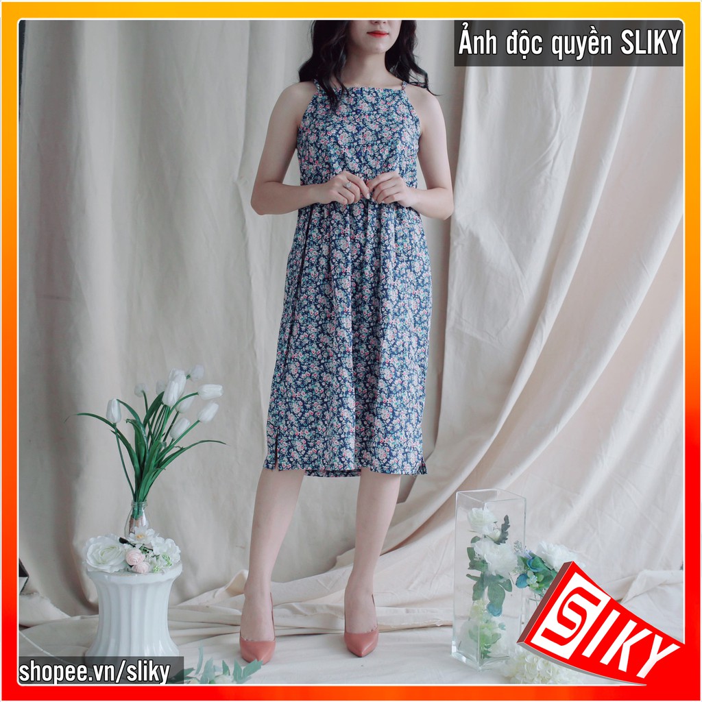 [Mặc Là Phê] Váy Hoa Cúc Hai Dây Dáng Dài Vintage - VX05 | BigBuy360 - bigbuy360.vn
