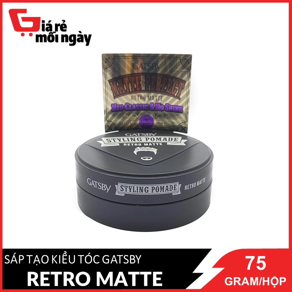 Sáp tạo kiểu tóc Gatsby Styling Pomade Retro Matte 75g