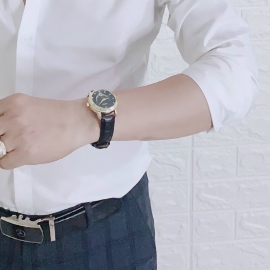 Đồng hồ nam dây da bò chống nước 5atm BH12th {omegas} giảm sốc | BigBuy360 - bigbuy360.vn