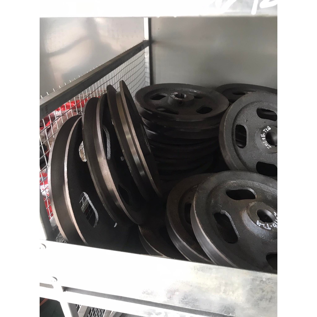 BuLy Gang 200mm 1 Rãnh B lỗ trục 24 - 28 Bánh Xe Cao Su BL200/2B