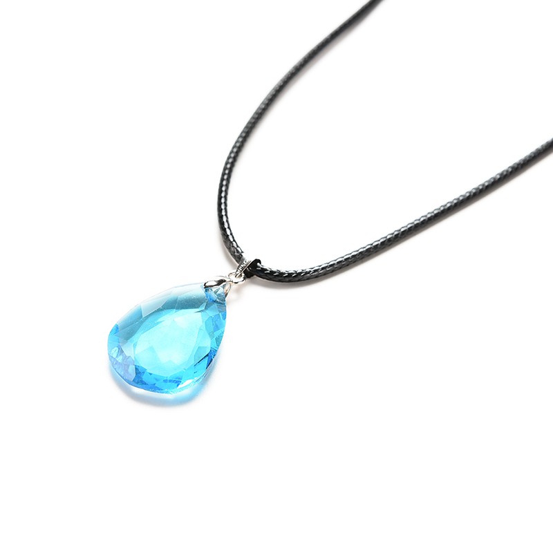 {factoryoutlet} Cosplay Light blue Crystal Necklace for Sword Art Online SAO Kirito Asuna adover