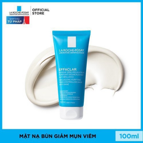 [CHÍNH HÃNG] La Roche Posay Mặt Nạ Bùn Effaclar Sebo Controlling Mask 100ml tặng bông tẩy trang