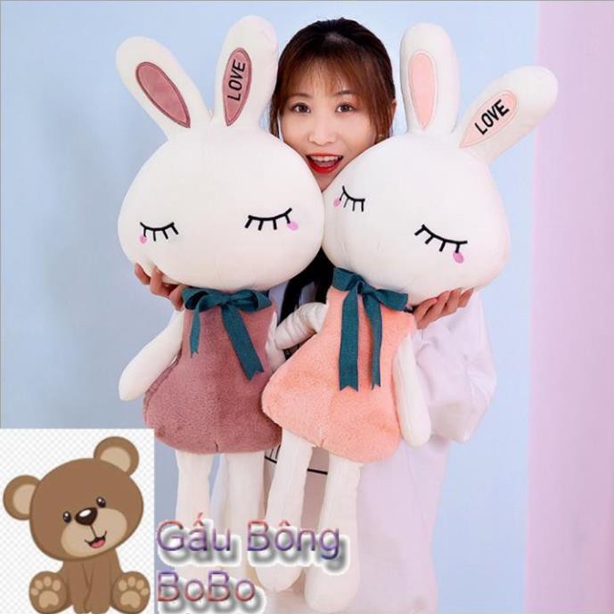 [BOBO] Gấu Bông Thỏ Love Nơ Cổ Cao 50cm - Hàng Nhập Khẩu [ DIABRAND ]