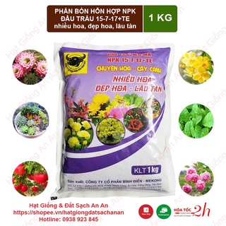 Phân bón hỗn hợp npk 15-7-17+te đầu trâu bình điền chuyên dùng cho hoa, cây cảnh