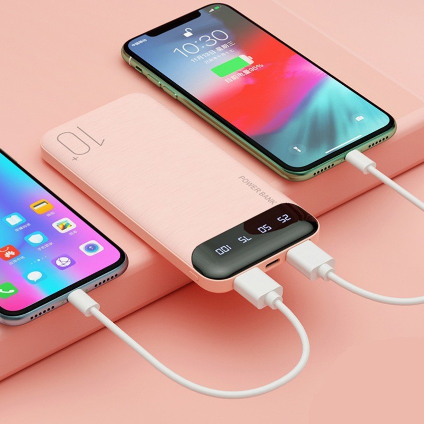 Sạc dự phòng chính hãng 10.000mAh|WK - WP161| Sạc nhanh |Tích hợp màn hình LED |Pin dự phòng cao cấp|LYNHSTORE21