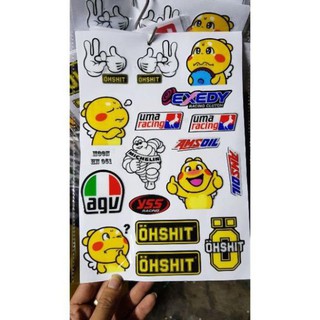 Sĩ tem nổi dán xe máy kiểu ohlins ohshit mới về siêu hot " rẻ vô địch " Rẻ Vô Địch