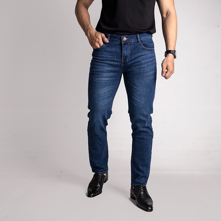 Quần Jean/ Quần bò nam trơn co giãn
