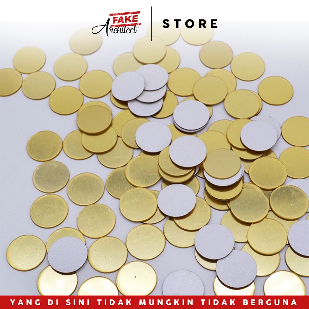 Gương Dán Tường Hình Tròn Màu Vàng Đồng | BigBuy360 - bigbuy360.vn