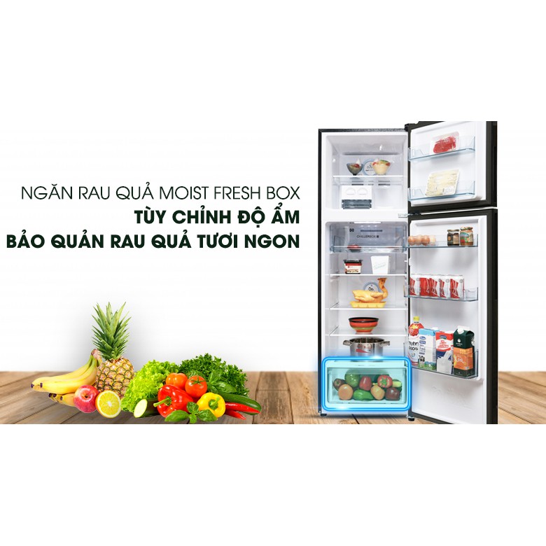 Tủ lạnh Aqua Inverter 270 lít AQR-IG288EN (GB) Đen Gương