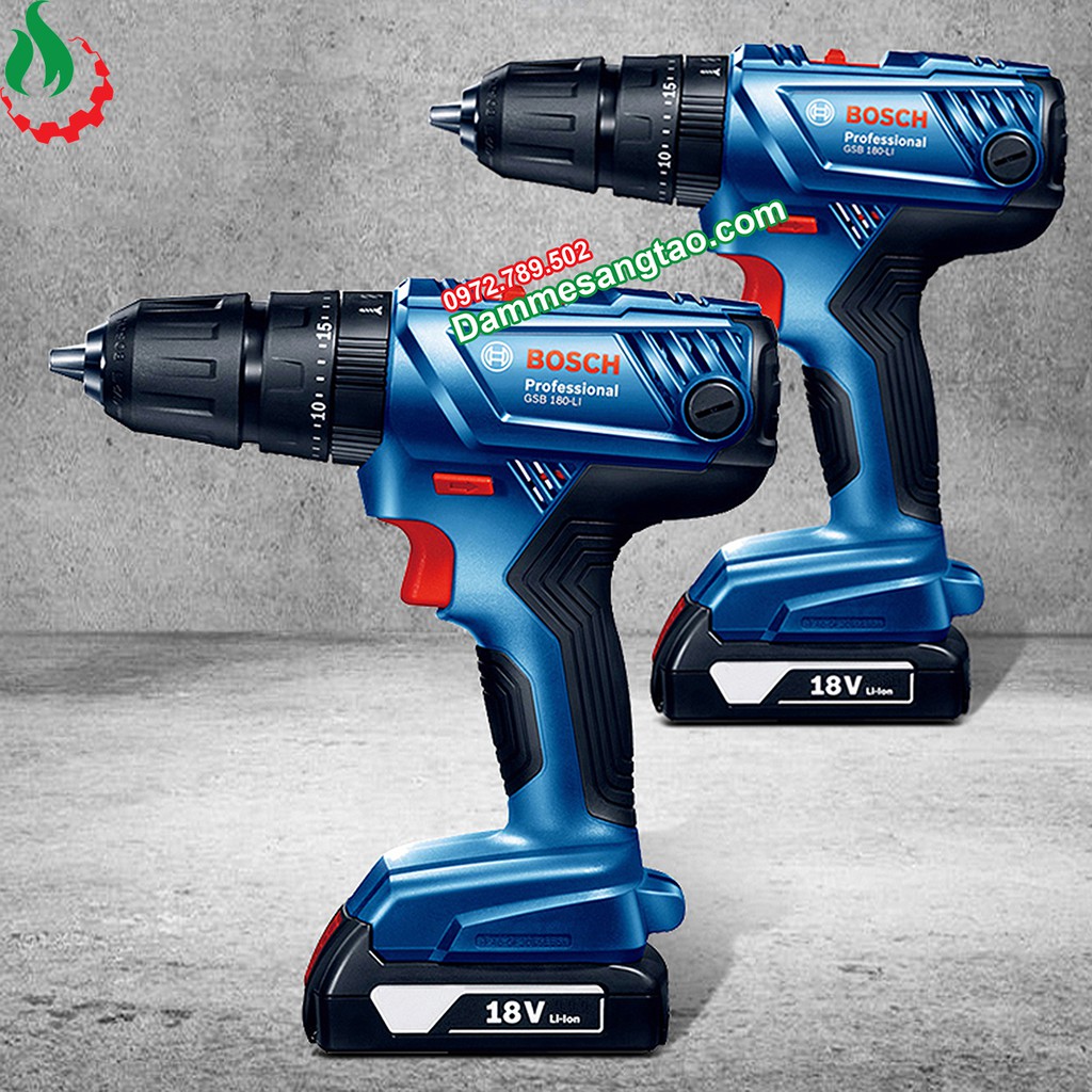 DMST Thân máy khoan pin 3 chức năng Bosch GSB 180-LI (Không pin sạc)