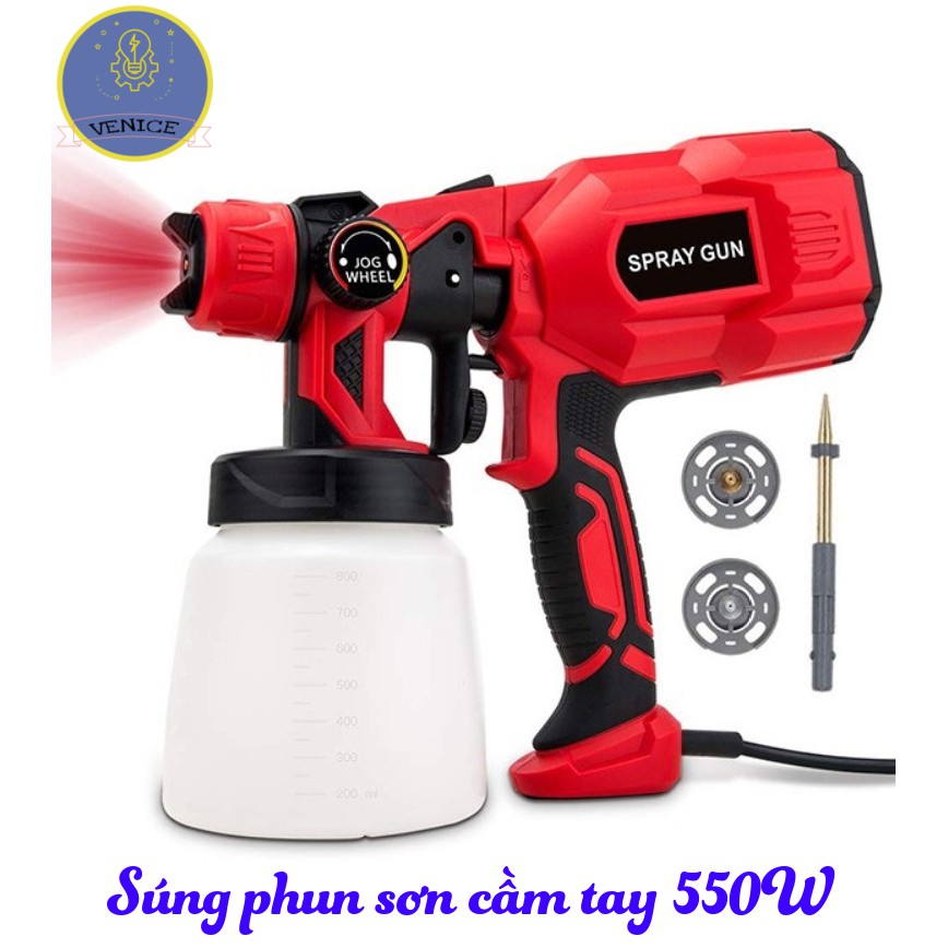 Súng phun sơn cầm tay VENICE- Dùng điện 220V - Công suất 550W - Bảo hành 12 tháng