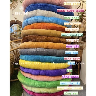 Nệm 1m2 cho ghế mây papasan 1m truyền thống, nệm nhung cao cấp, nệm nhung cho ghế tròn giá rẻ, nội thất mây tre đan trà