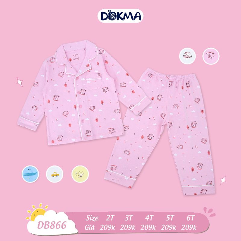Bộ pizama kid  cho bé 10 đến 20kg vải cotton dokma