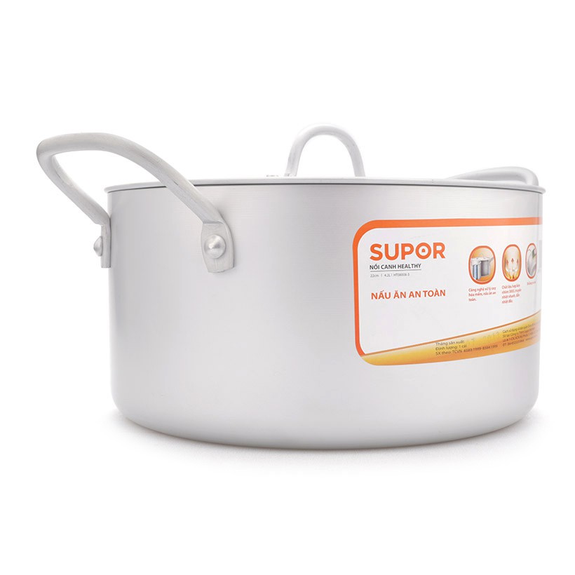 Nồi Canh Oxy Hóa Mềm Supor Healthy 18CM, 20CM, 22CM, 24CM, 26CM, 28CM, 30CM