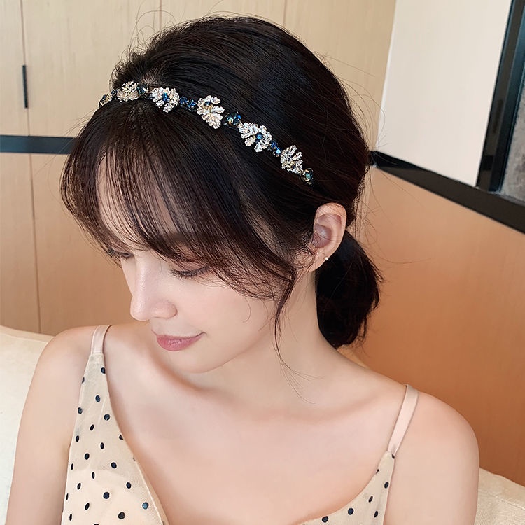Cài tóc Haimeikang hình lá đính đá thời trang cho nữ