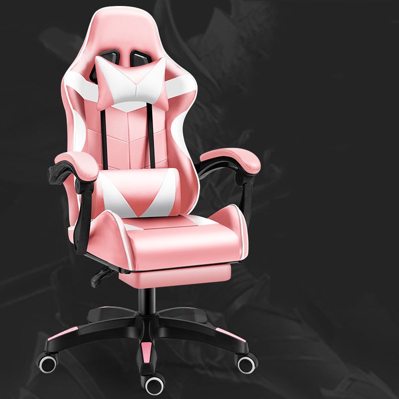 Ghế Gaming Black White Bọc Da Cao Cấp - Ghế Chơi Game Có Ngả Lưng, Gác Chân, Massage Phiên Bản Mới