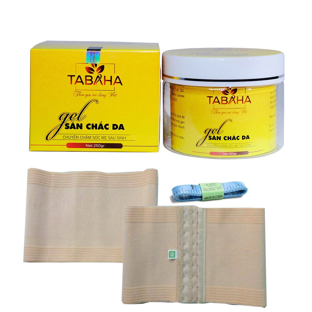 Kem tan mỡ bụng tặng Gen Nịt bụng thước dây tabaha 250g cho mẹ sau sinh 2 tháng