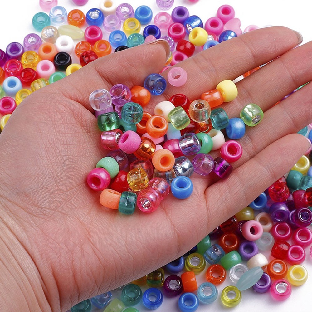 Hạt Nhựa Acrylic Nhiều Màu Sắc Dùng Làm Trang Sức Diy