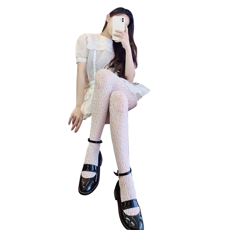 Xiangbao Quần Tất Lưới Dài Chân Kiểu Lưới Hình Nhện / Nàng Tiên Cá Quyến Rũ Cho Nữ Tuổi Teen / Bé