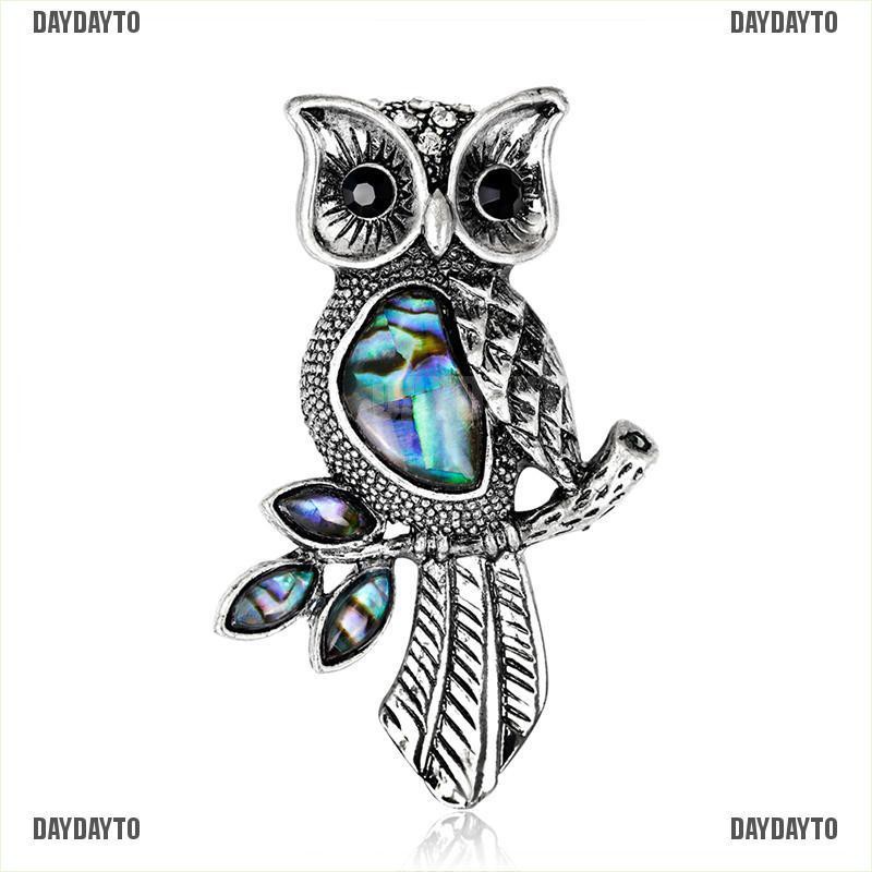 Ghim Cài Áo Hình Vỏ Sò / Cú Mèo Phong Cách Vintage