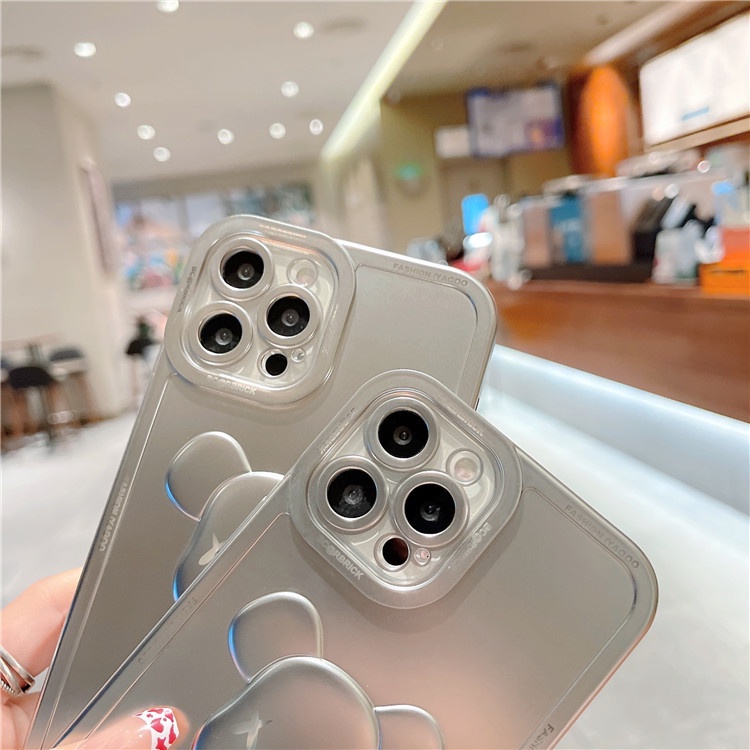 Ốp lưng iphone hìnhKaws mạ viền in hình cạnh vuông 7plus/8plus X Xsmax 11 11promax 12 12pro 12promax 13 13pro 13pro