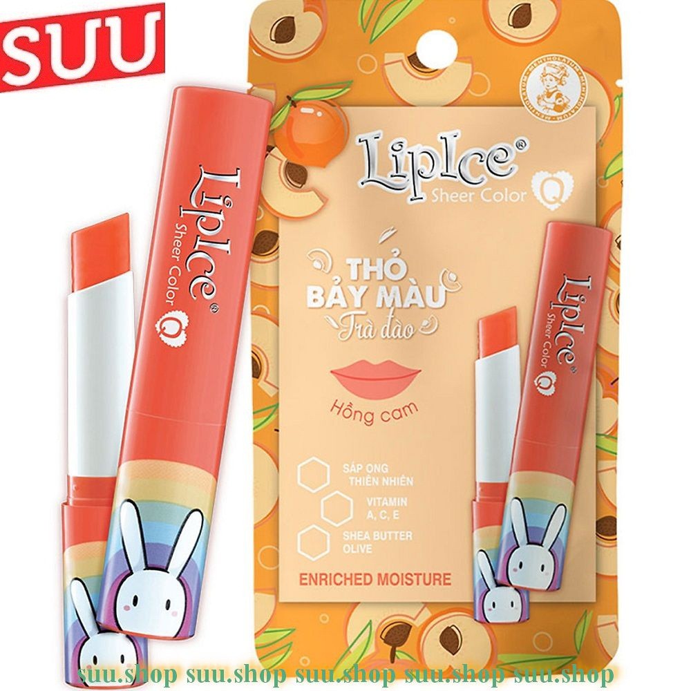 Son Dưỡng Có Màu 2.4G Lipice Sheer Color Q Thỏ Bảy Màu Hồng Cam