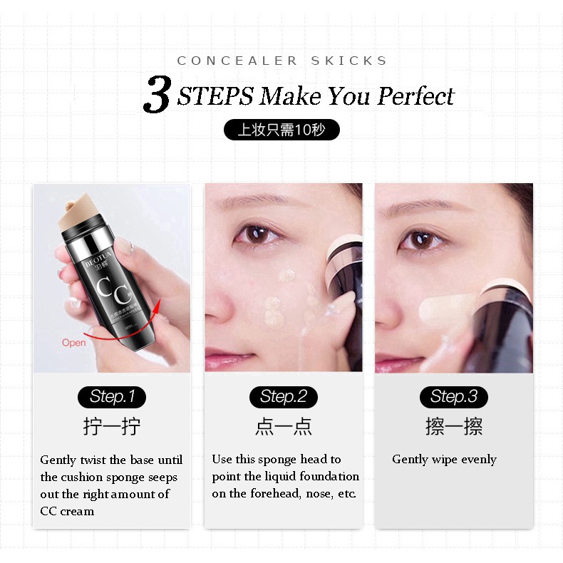 Kem che khuyết điểm CC Cream BEOTUA dạng thỏi có đầu mút giúp trang điểm tự nhiên | BigBuy360 - bigbuy360.vn