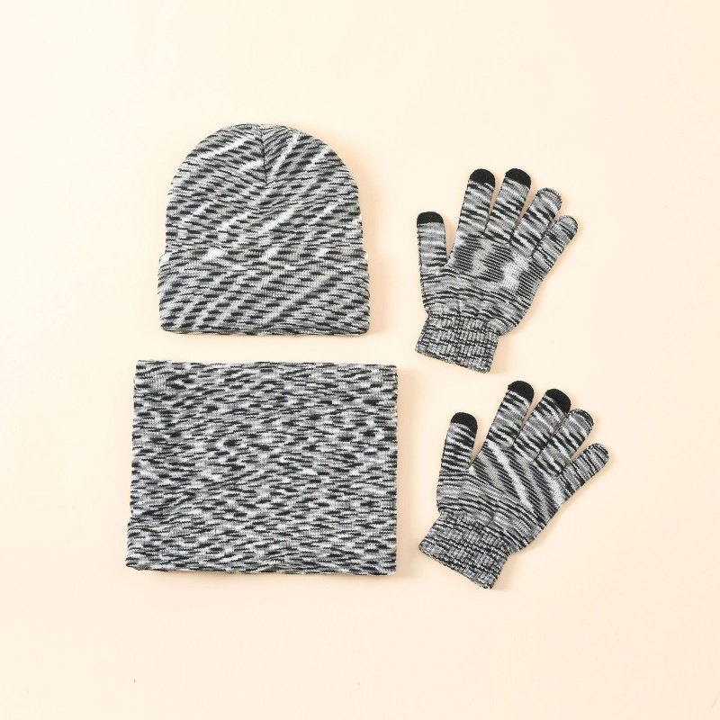 Bộ Khăn Choàng Cổ Và Mũ beanie Lót Lông Cừu Giữ Ấm Chống Gió Thời Trang Mùa Đông Cho Nữ