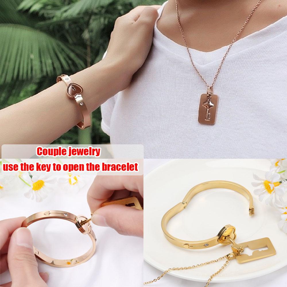 HS Vòng cổ Mặt Ổ Khóa + Chìa Khóa Cho Nam Và Nữ