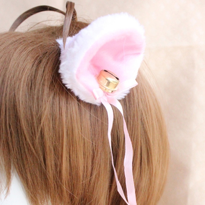 1 Cặp Kẹp Tóc Hình Tai Mèo Dễ Thương Phong Cách Lolita
