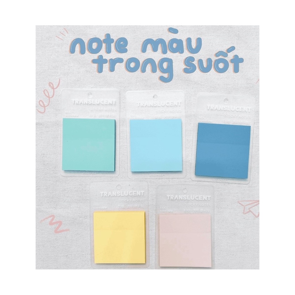 Cá Chép - Sticky note giấy note ghi chú trong suốt translucent