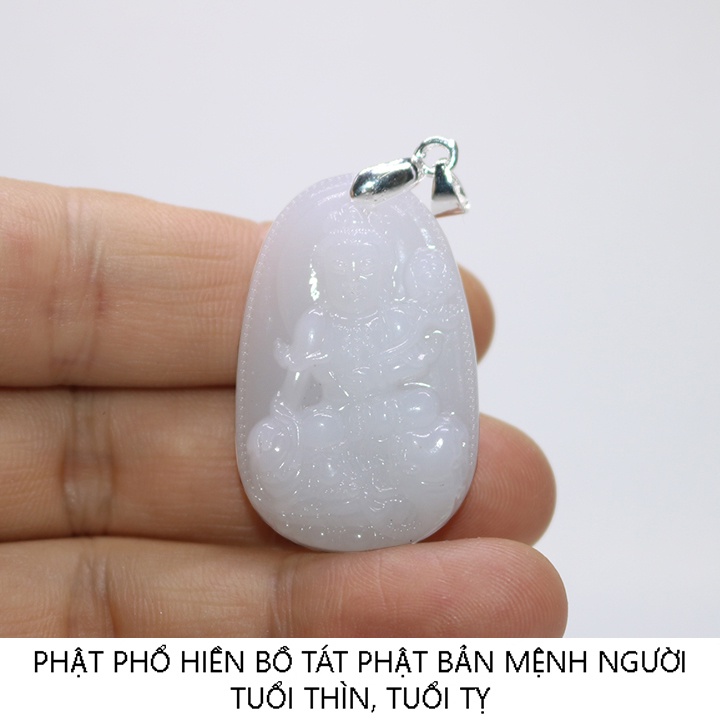 Mặt phật bản mệnh tuổi Thìn, Tỵ đá cao cấp size nhỏ - Phật Phổ Hiền Bồ Tát - mặt phật - dây chuyền phật