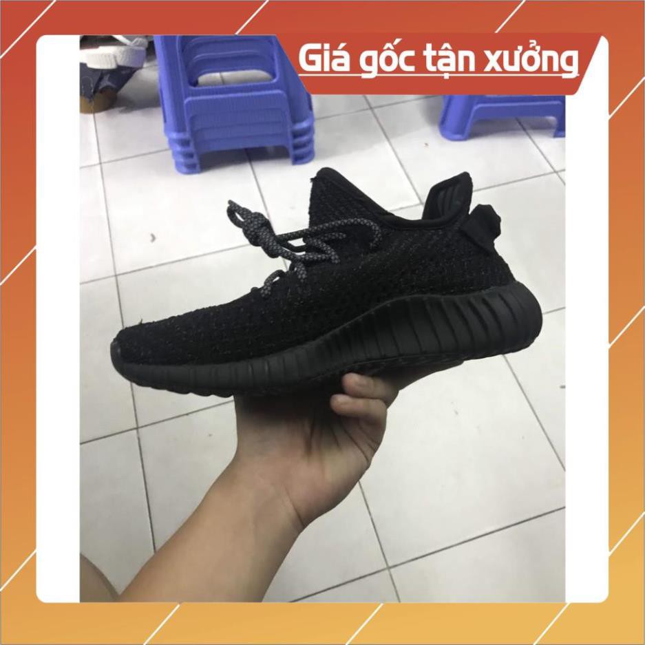 &gt;ẢNH THẬT-HÀNG&lt; THẬT Giày Sneaker YZ 350 V2 Static đen full phản quang nam nữ