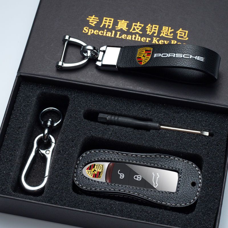 Vỏ Da Bảo Vệ Chìa Khóa Xe Hơi Porsche macan Cayenne 911 Paramera 718
