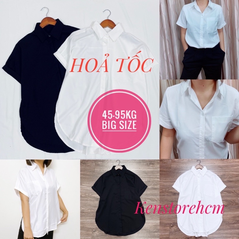 HOẢ TỐC - Áo sơ mi trắng nữ áo sơ mi đen nữ áo sơ mi kiểu
