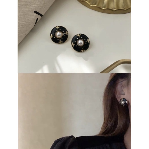 Khuyên tai dáng tròn retro cổ điển vintage - Maben