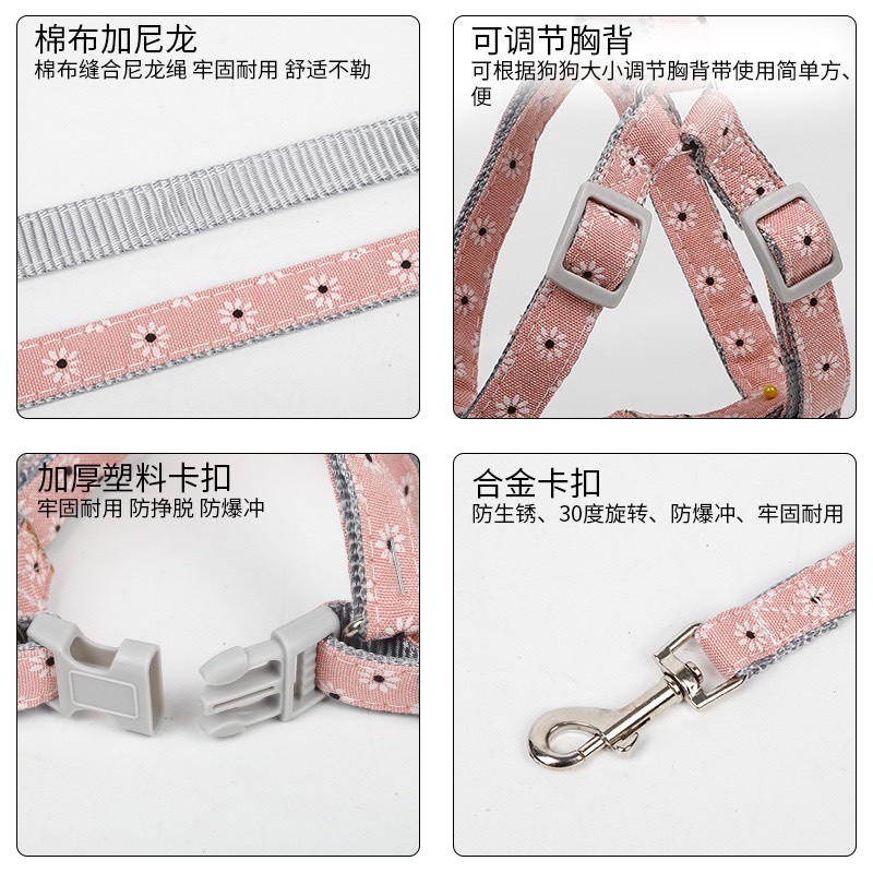 DÂY DẮT yếm 1.5cm cho chó mèo lớn