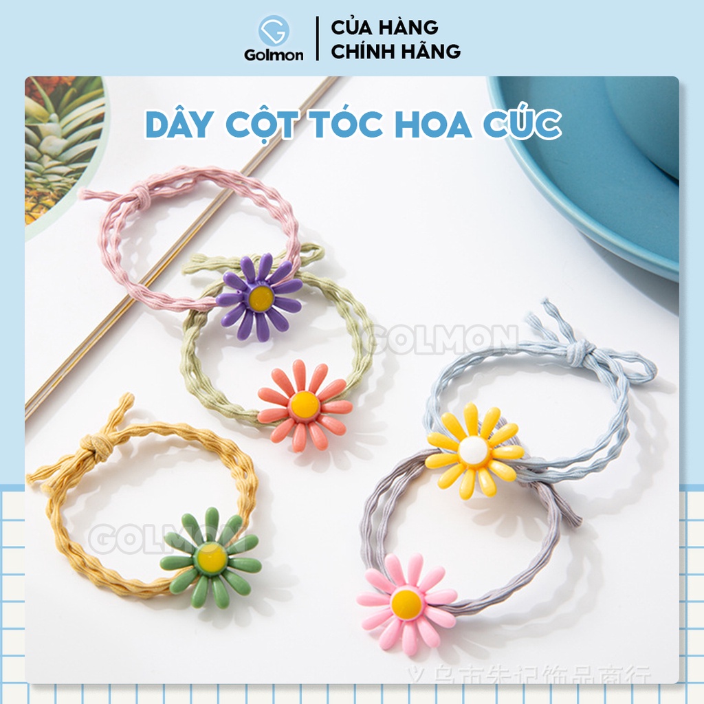 Dây cột tóc hoa cúc nhiêu màu dây thun buộc tóc nữ Hàn Quốc đẹp dễ thương GM-DCT02