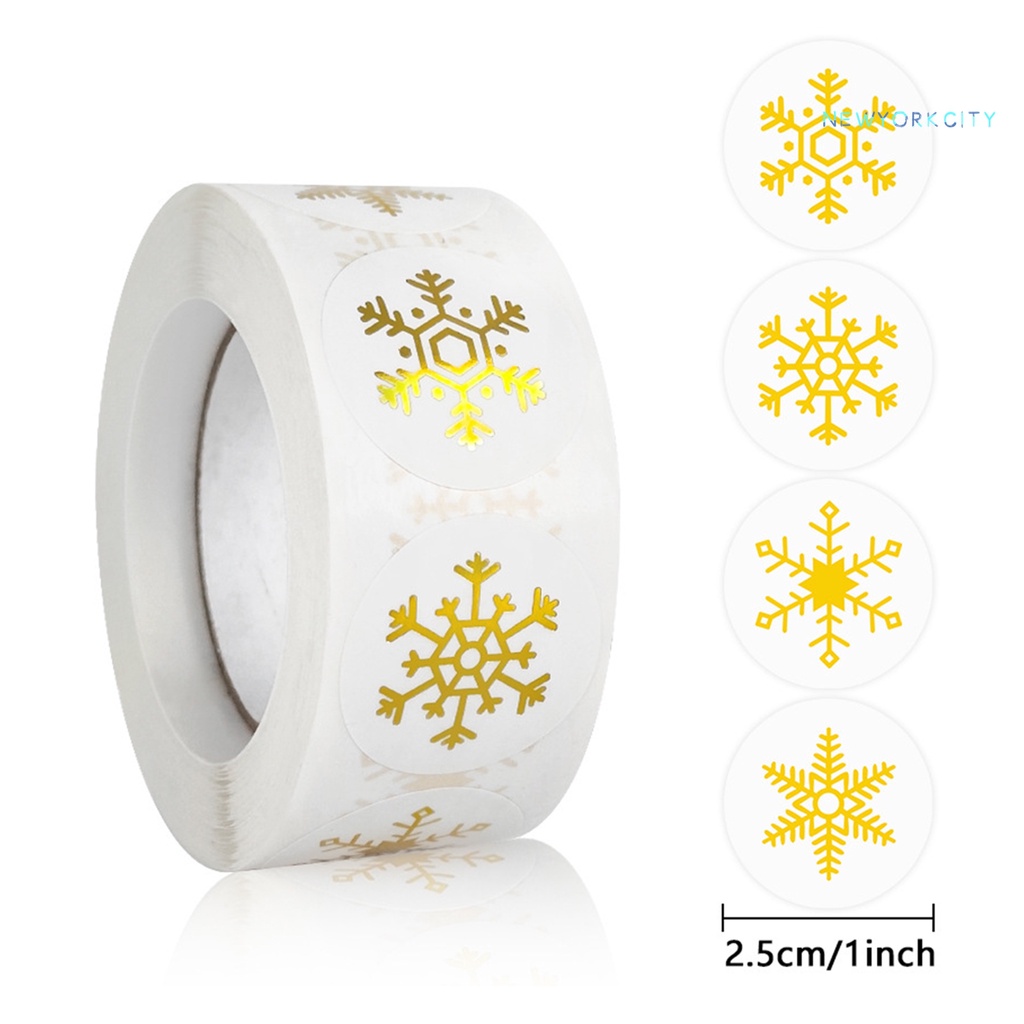1 Cuộn Miếng Dán Niêm Phong Tự Dính Họa Tiết Tinh Tế Dễ Sử Dụng Cho Giáng Sinh