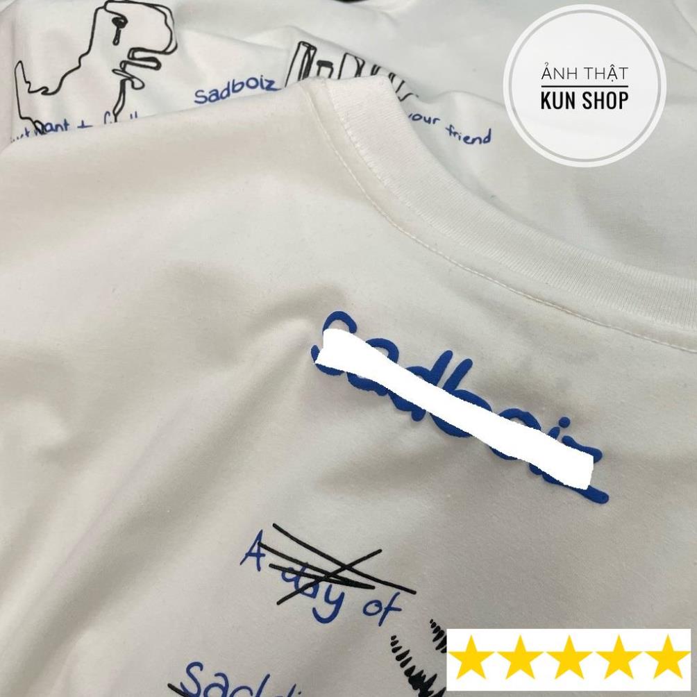 Áo thun sadboiz sát boi DINO logo hình thêu nam nữ áo DINO khủng long full tag sad boiz freeship FULL TAG