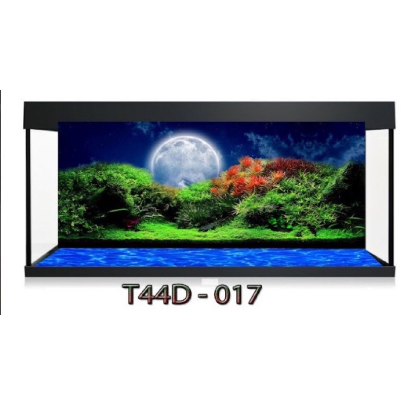 Tranh 3D hồ cá thuỷ sinh, bán cạn - Chủ đề Ánh Trăng