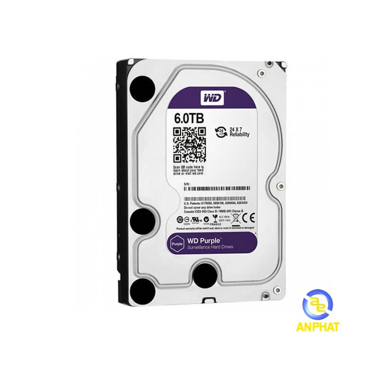 Ổ cứng HDD WD Purple 3.5&quot;  - Dung lượng 1TB / 2TB/ 4TB/ 6TB ( 5400RPM - chuẩn SATA 3 - 64MB Cache) - Bảo hành 36 tháng