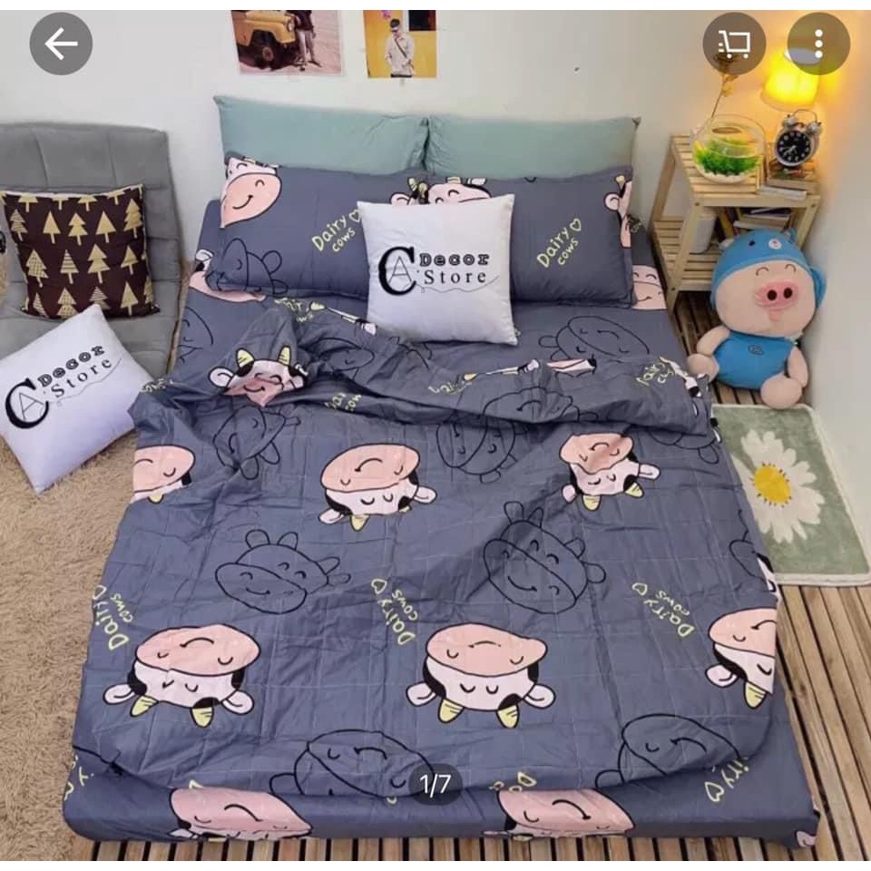 Ga trải giường poly cotton mẫu kẻ buberry