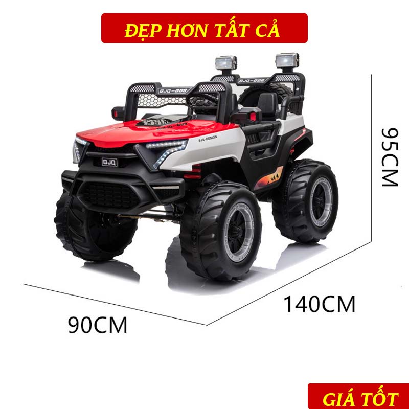 Xe Ô Tô Địa Hình Điện Trẻ Em BJQ 008 Cực Ngầu, Siêu Khỏe, 2 Chỗ Ngồi, Full Chức Năng, Tự Lái & Điều Khiển