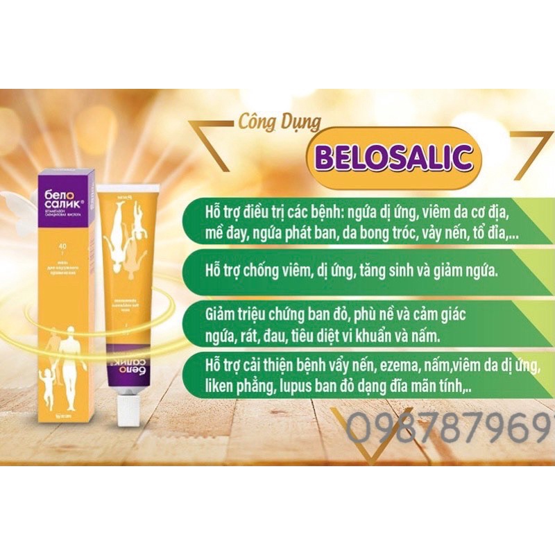 Kem bôi da cơ địa Belosalic Đa Năng Ngứa Vàng Nga