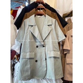 Áo blazer cộc tay 4 cúc-ảnh thật