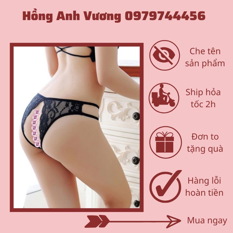 quần lót ren nữ không đũng đáy sexy gợi cảm