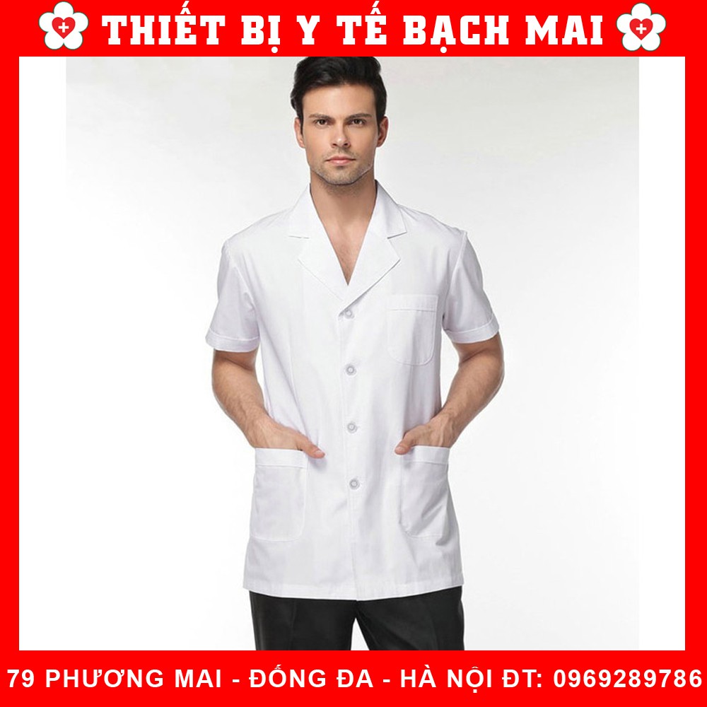 Áo Blue Y Tá Cộc Tay Dùng Trong Y Tế, Spa, Thẩm Mỹ Viện